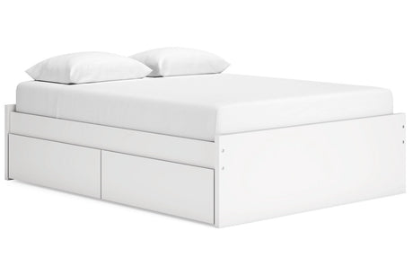 Onita White Queen Storage Platform Base Bed with 4 Drawers from Ashley - Luna Furniture