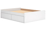 Onita White Queen Storage Platform Base Bed with 4 Drawers from Ashley Furniture - Luna Furniture