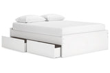 Onita White Queen Storage Platform Base Bed with 4 Drawers from Ashley Furniture - Luna Furniture