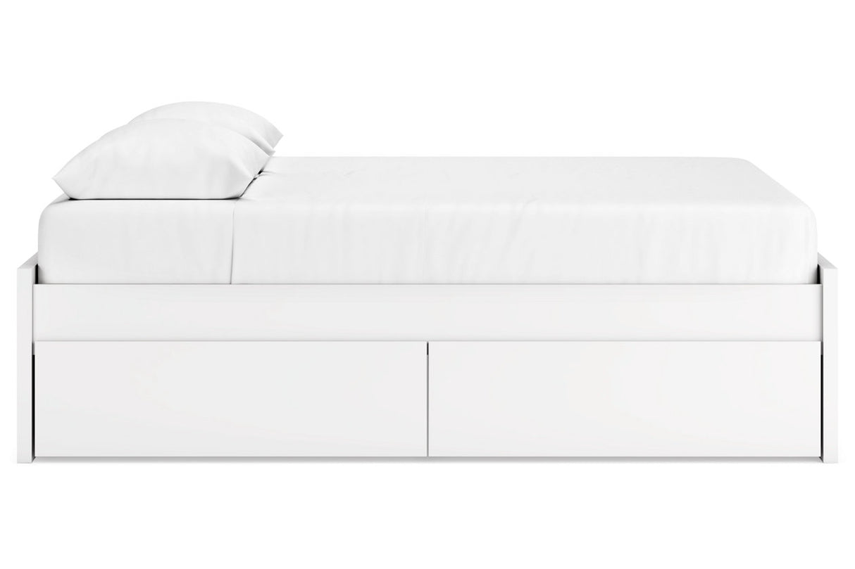 Onita White Queen Storage Platform Base Bed with 4 Drawers from Ashley Furniture - Luna Furniture