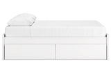 Onita White Queen Storage Platform Base Bed with 4 Drawers from Ashley Furniture - Luna Furniture