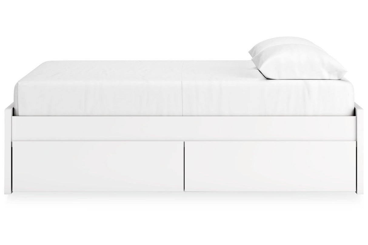 Onita White Queen Storage Platform Base Bed with 4 Drawers from Ashley Furniture - Luna Furniture
