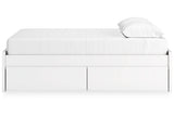 Onita White Queen Storage Platform Base Bed with 4 Drawers from Ashley Furniture - Luna Furniture