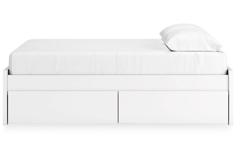 Onita White Queen Storage Platform Base Bed with 4 Drawers from Ashley - Luna Furniture