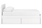 Onita White Queen Storage Platform Bed with 2 Drawers from Ashley Furniture - Luna Furniture
