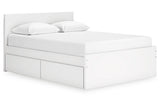 Onita White Queen Storage Platform Bed with 2 Drawers from Ashley Furniture - Luna Furniture