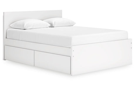 Onita White Queen Storage Platform Bed with 2 Drawers from Ashley - Luna Furniture