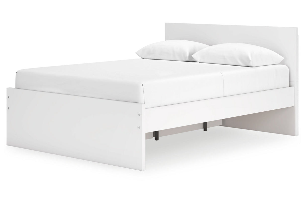 Onita White Queen Storage Platform Bed with 2 Drawers from Ashley Furniture - Luna Furniture