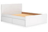 Onita White Queen Storage Platform Bed with 2 Drawers from Ashley Furniture - Luna Furniture