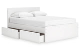 Onita White Queen Storage Platform Bed with 2 Drawers from Ashley Furniture - Luna Furniture
