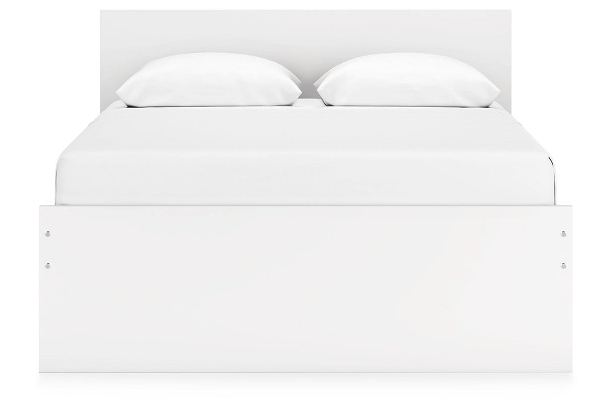 Onita White Queen Storage Platform Bed with 2 Drawers from Ashley Furniture - Luna Furniture