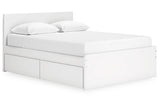 Onita White Queen Storage Platform Bed with 4 Drawers from Ashley Furniture - Luna Furniture