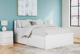 Onita White Queen Storage Platform Bed with 4 Drawers from Ashley Furniture - Luna Furniture