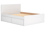 Onita White Queen Storage Platform Bed with 4 Drawers from Ashley Furniture - Luna Furniture