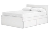 Onita White Queen Storage Platform Bed with 4 Drawers from Ashley Furniture - Luna Furniture
