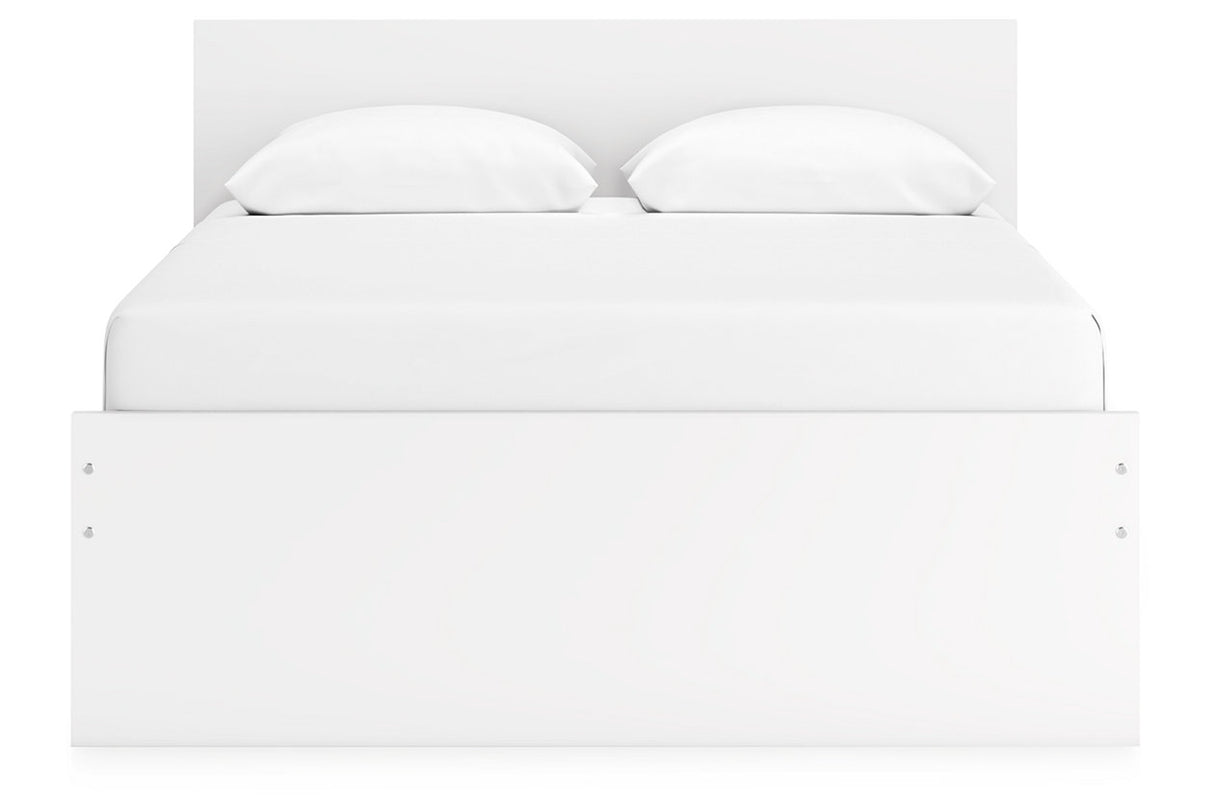 Onita White Queen Storage Platform Bed with 4 Drawers from Ashley Furniture - Luna Furniture