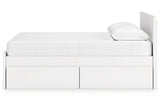 Onita White Queen Storage Platform Bed with 4 Drawers from Ashley Furniture - Luna Furniture