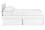 Onita White Queen Storage Platform Bed with 4 Drawers from Ashley Furniture - Luna Furniture