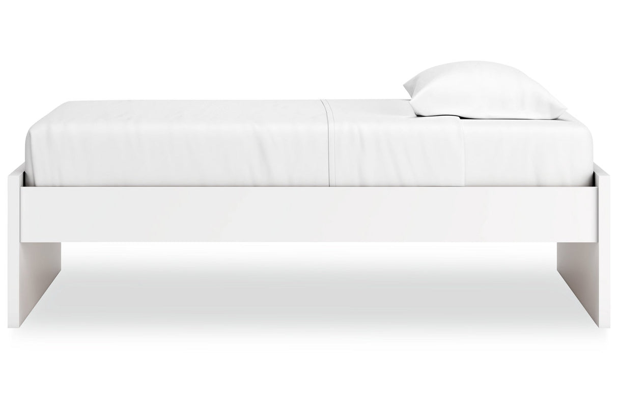 Onita White Twin Platform Base Bed from Ashley - Luna Furniture
