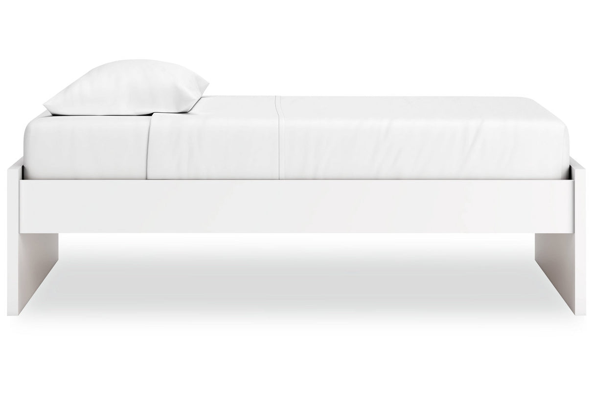 Onita White Twin Platform Base Bed from Ashley - Luna Furniture