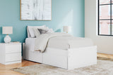 Onita White Twin Storage Platform Bed with 2 Drawers from Ashley - Luna Furniture