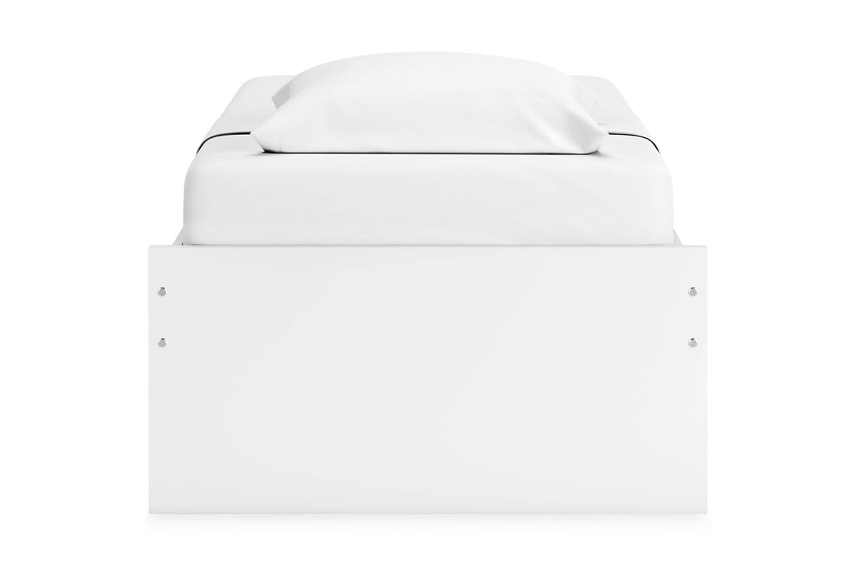 Onita White Twin Storage Platform Bed with 2 Drawers from Ashley - Luna Furniture