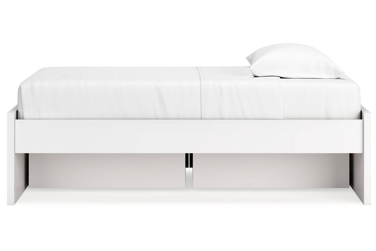 Onita White Twin Storage Platform Bed with 2 Drawers from Ashley - Luna Furniture