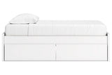 Onita White Twin Storage Platform Bed with 2 Drawers from Ashley - Luna Furniture