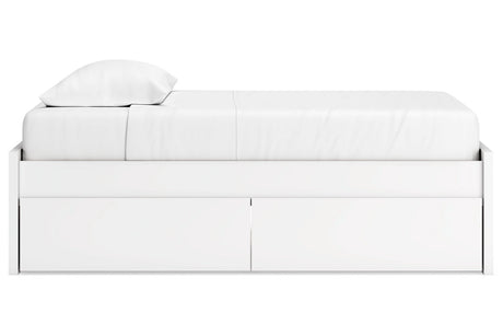 Onita White Twin Storage Platform Bed with 2 Drawers from Ashley - Luna Furniture