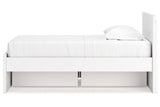 Onita White Twin Storage Platform Bed with 4 Drawers from Ashley - Luna Furniture