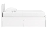 Onita White Twin Storage Platform Bed with 4 Drawers from Ashley - Luna Furniture