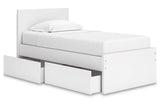 Onita White Twin Storage Platform Bed with 4 Drawers from Ashley - Luna Furniture