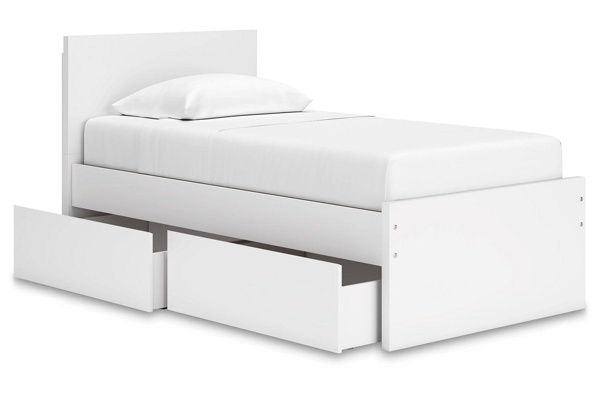 Onita White Youth Storage Platform Bedroom Set with 2 Drawers from Ashley - Luna Furniture