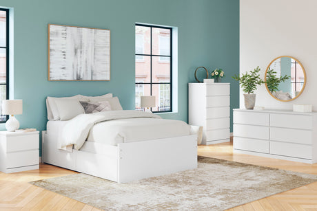 Onita White Youth Storage Platform Bedroom Set with 2 Drawers from Ashley - Luna Furniture