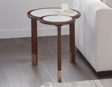 Oormi Banswara White Marble Inlay End Table from Steve Silver - Luna Furniture