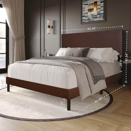 Opal Brown King Platform Bed from Happy Homes - Luna Furniture