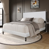 Opal White Queen Platform Bed from Happy Homes - Luna Furniture