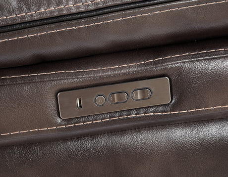 Oportuna Coffee 3-Piece Dual Power Reclining Living Room Set from Steve Silver - Luna Furniture