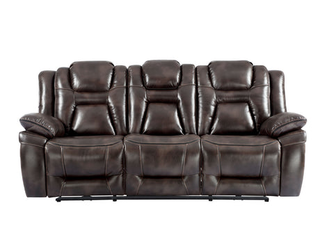 Oportuna Coffee 3-Piece Dual Power Reclining Living Room Set from Steve Silver - Luna Furniture