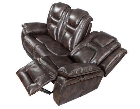 Oportuna Coffee 3-Piece Dual Power Reclining Living Room Set from Steve Silver - Luna Furniture