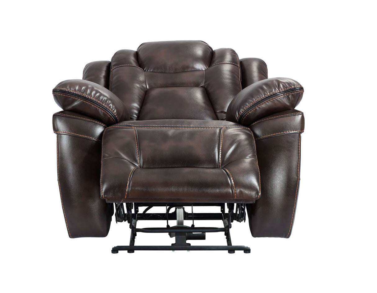 Oportuna Coffee 3-Piece Dual Power Reclining Living Room Set from Steve Silver - Luna Furniture