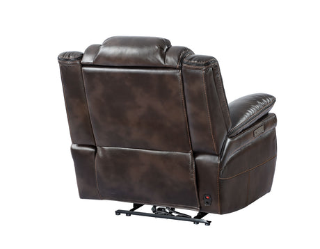 Oportuna Coffee Dual-Power Recliner from Steve Silver - Luna Furniture