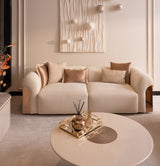 Opulenze Cream and Rose Gold Living Room Set from Luna Luxury - Luna Furniture