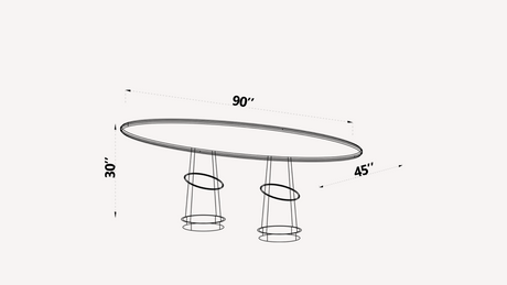 Opulenze Oval Dining Table from Luna Luxury - Luna Furniture