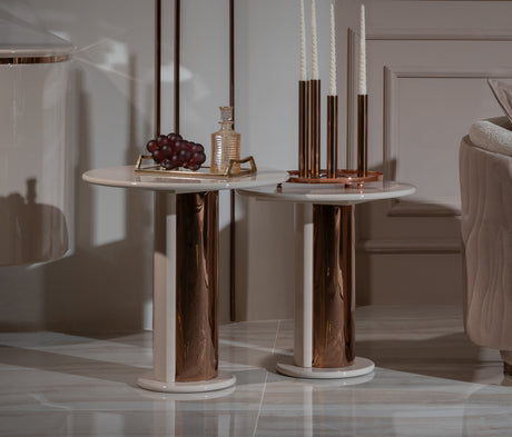 Opulenze Round Sofa Table, Set of 2 from Luna Luxury - Luna Furniture