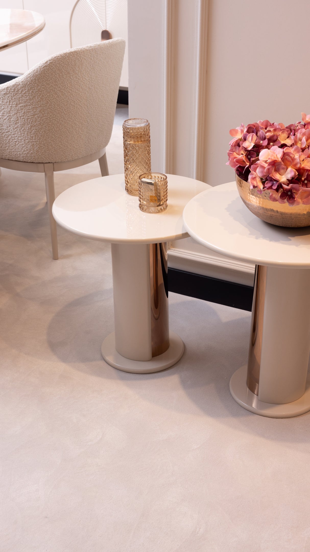 Opulenze Round Sofa Table, Set of 2 from Luna Luxury - Luna Furniture