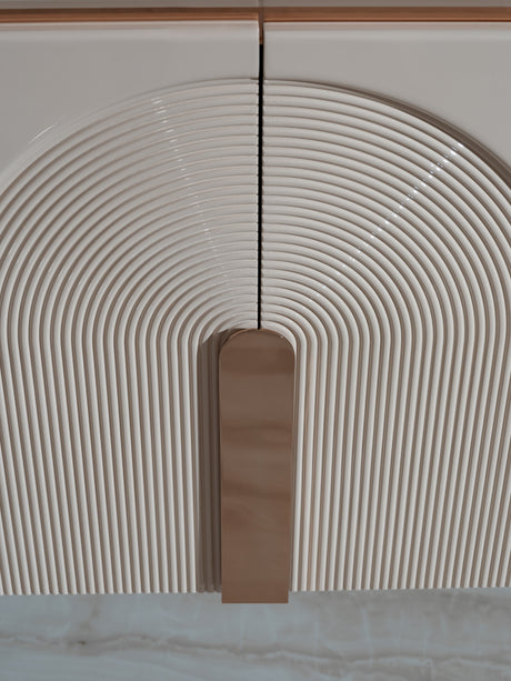 Opulenze Cream and Rose Gold Dining Set from Luna Luxury - Luna Furniture