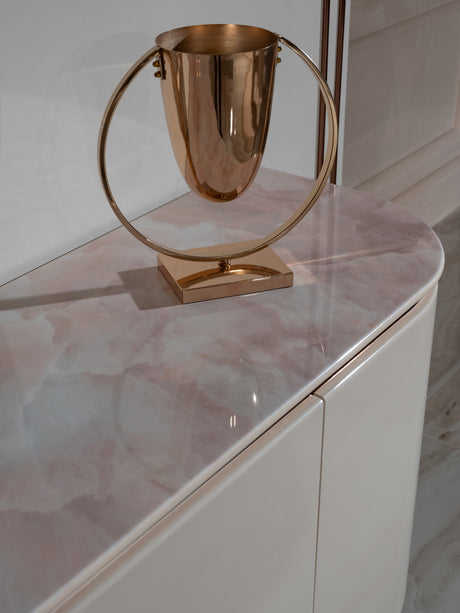 Opulenze Cream and Rose Gold Dining Set from Luna Luxury - Luna Furniture