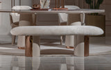 Opulenze Cream and Rose Gold Dining Set from Luna Luxury - Luna Furniture
