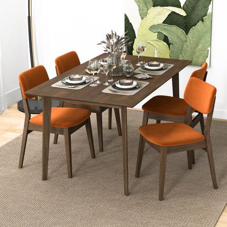 Carlos Burnt Orange Velvet Solid Back Side Chair (Set Of 2) from Ashcroft Furniture - Luna Furniture